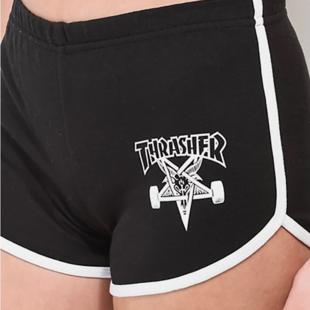 Thrasher Skategoat Black Piped Shorts NWT Size M Vintage Skateboard Derby